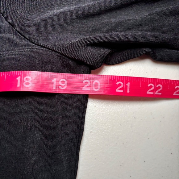 Chico's Black 3/4 Sleeve Notch Collar Tunic 2 Large Travelers - Picture 9 of 12